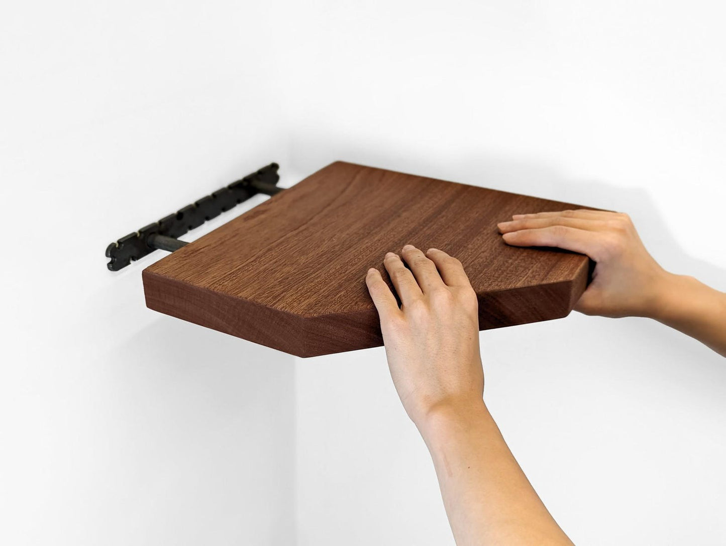 Floating Corner Shelves with Straight Edges