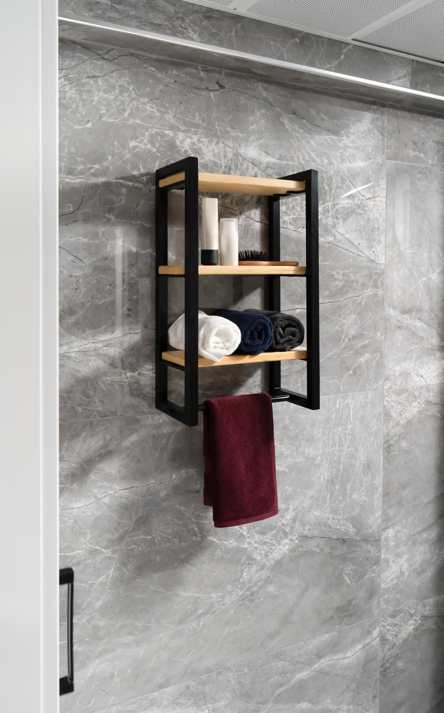 Bathroom Towel Holder With Drying Bar