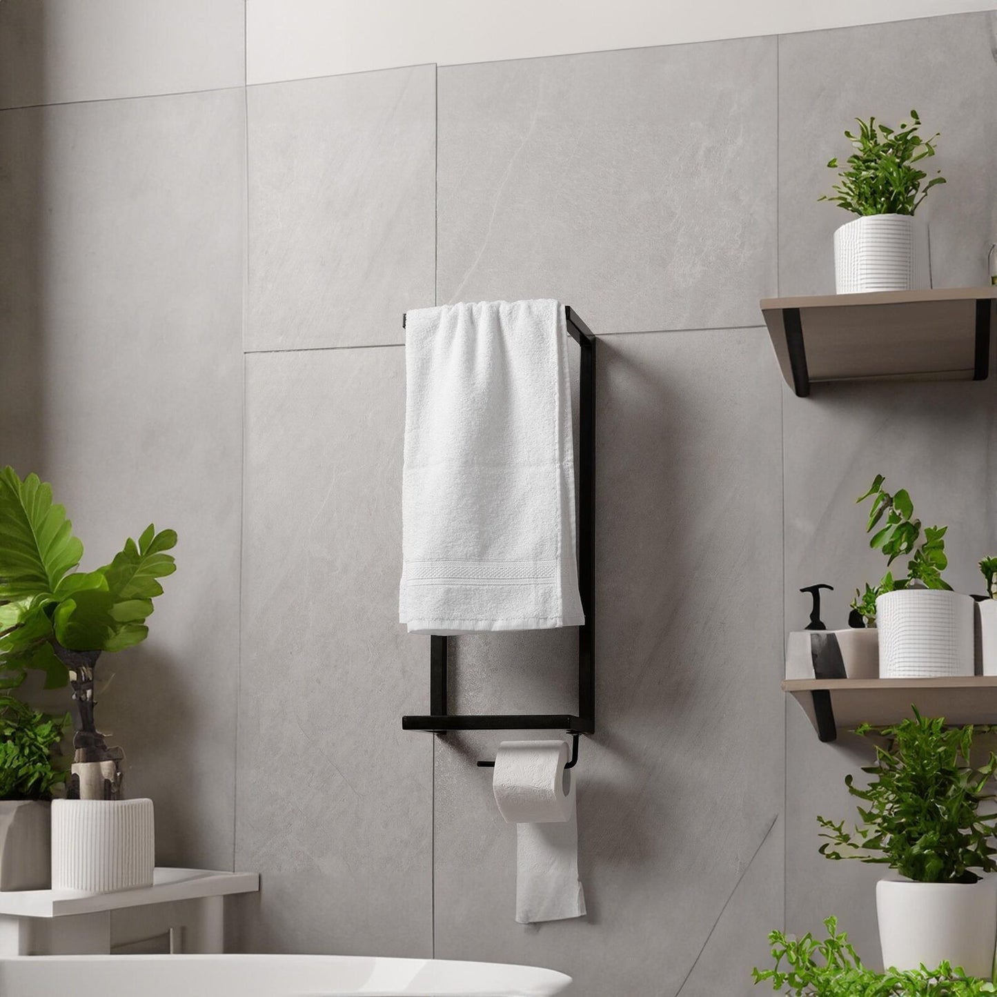 Toilet paper Roll Holder, Hand Towel Holder Bathroom,