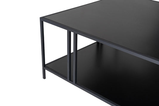 Black Coffee Table For Living Room, Central Coffee Table