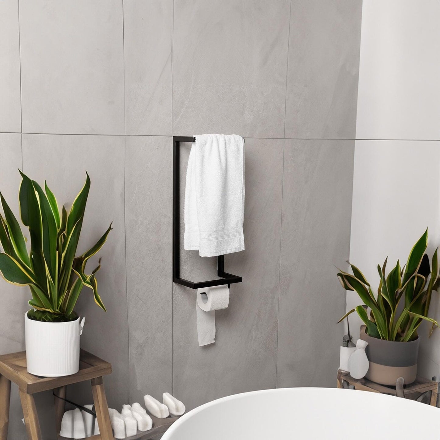 Toilet paper Roll Holder, Hand Towel Holder Bathroom,
