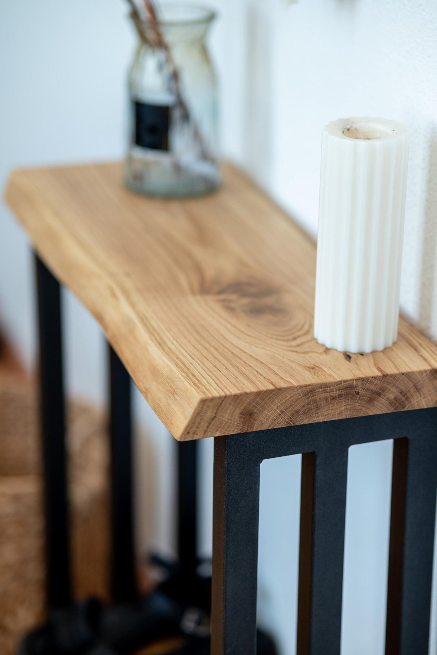 Live Edge Console Table with Shelf
