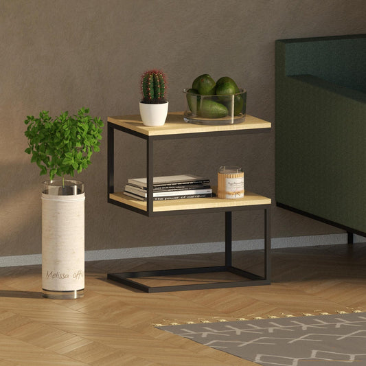Side Table, Stylish C Shaped Small Table