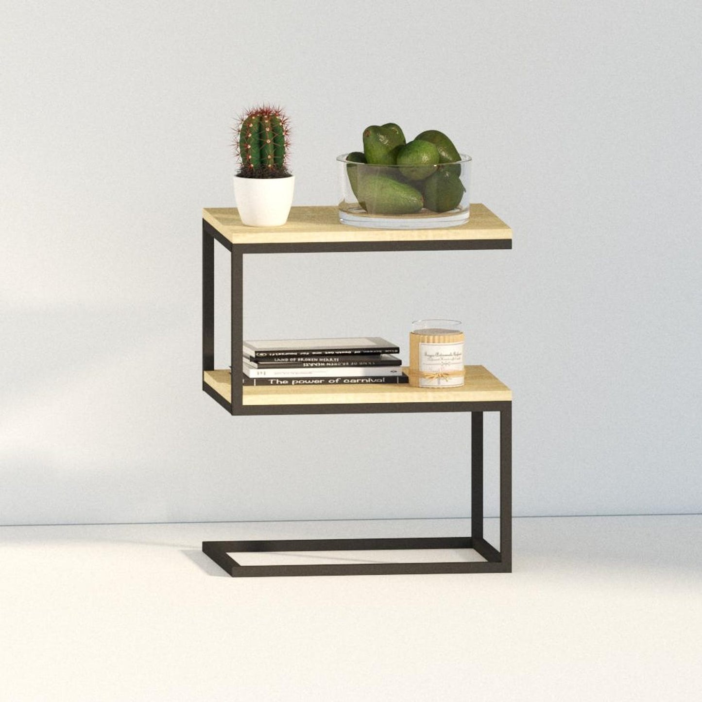 Side Table, Stylish C Shaped Small Table