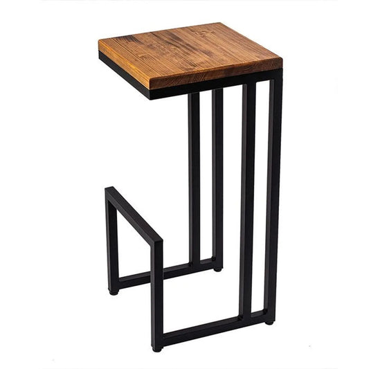 Loft Bar Stool with Solid Wood