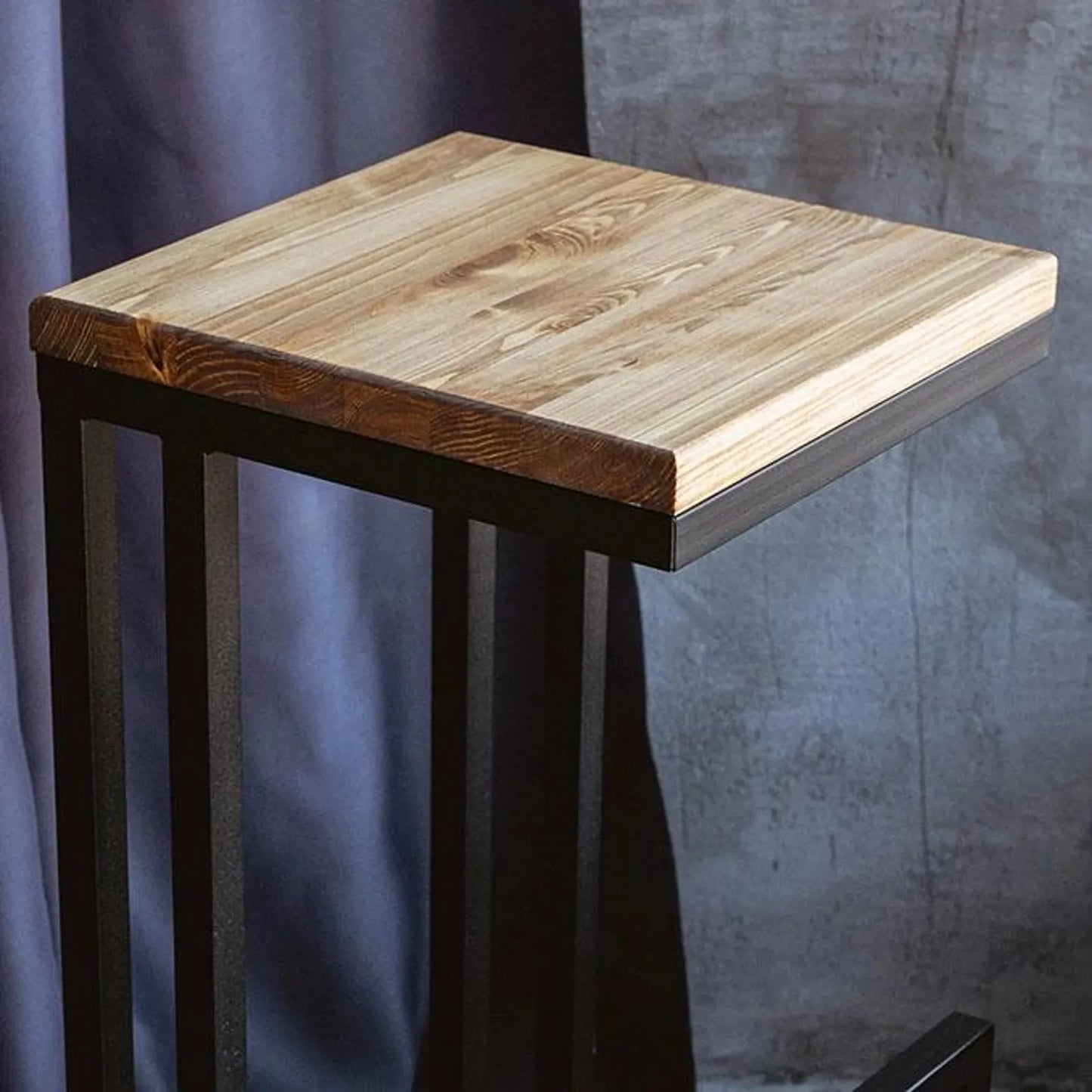 Loft Bar Stool with Solid Wood