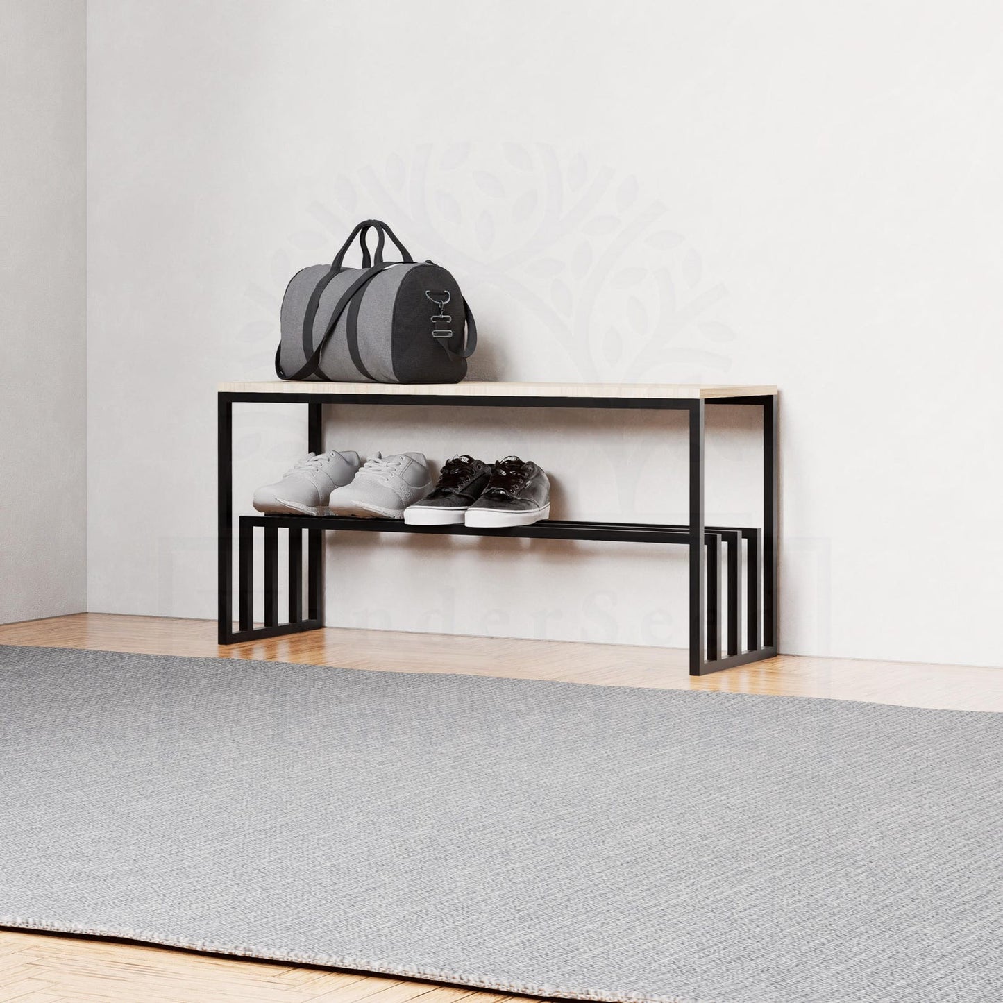 Wooden Surface Shoe Rack, Metal Shoe Rack