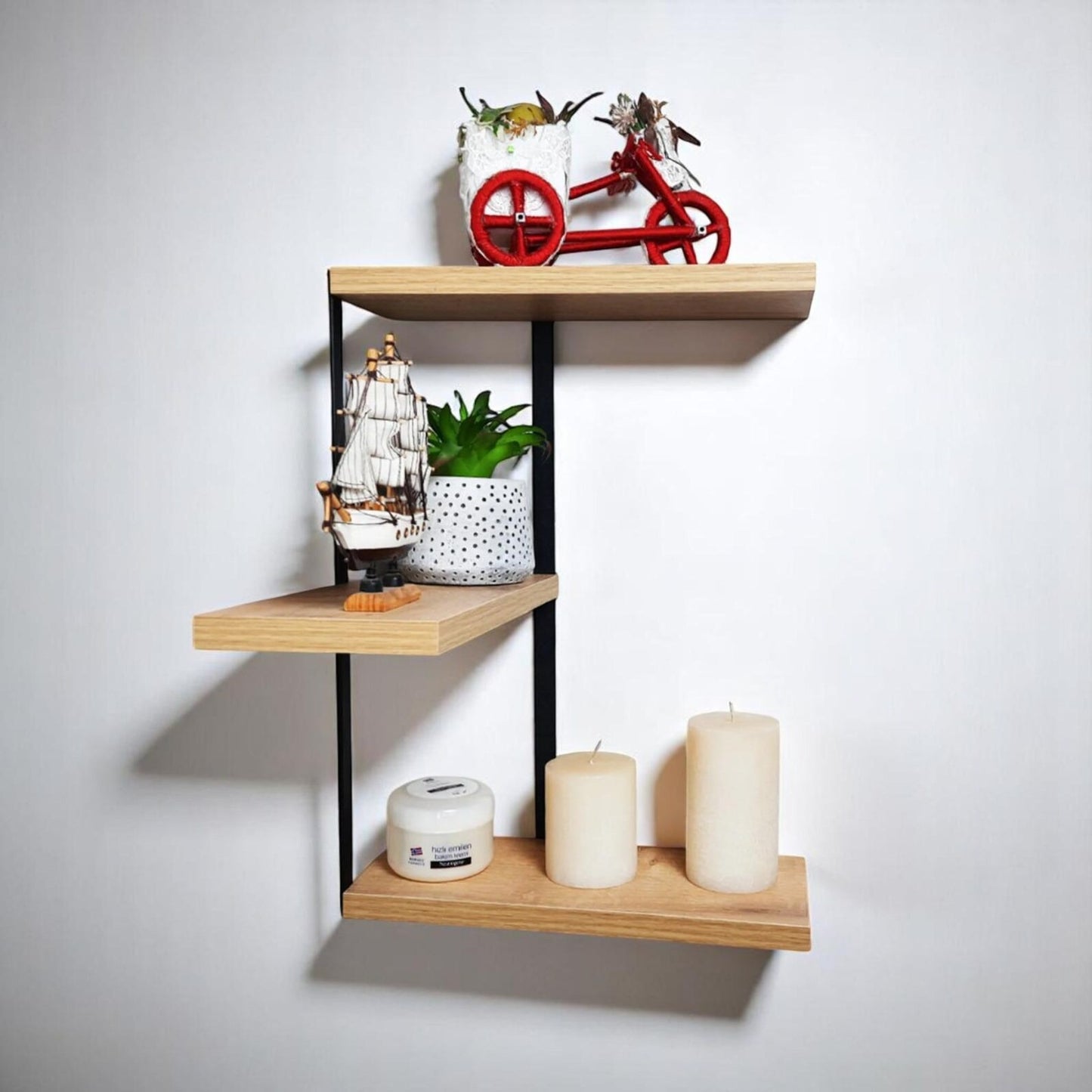 Floating Corner Shelves, Kitchen Wall Decor
