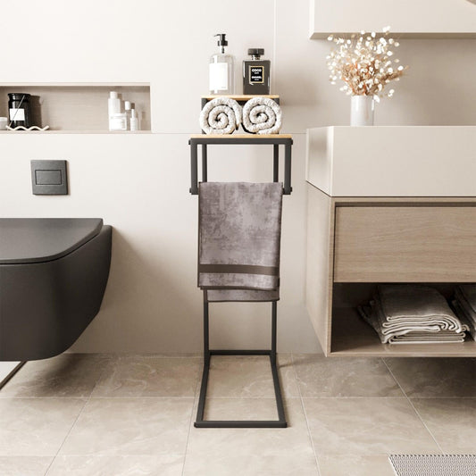 Modern Towel Holder, Industrial Bathroom Organizer