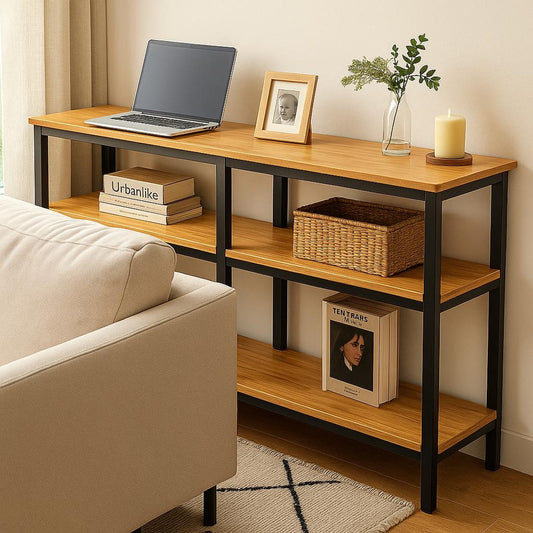 Slim Wood Console Table