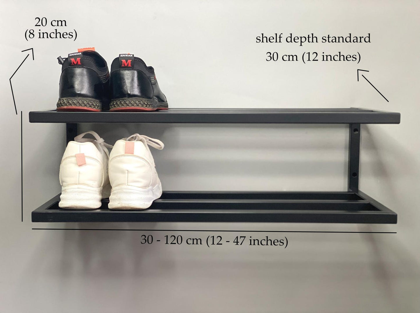 2 Tier Shoe Rack, Wall Mount Shoe Rack,