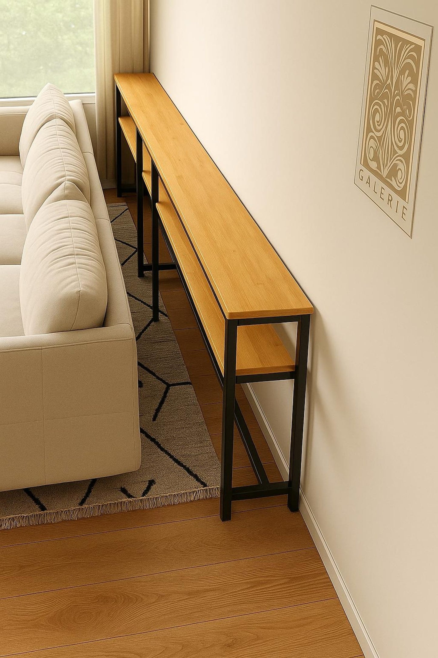 Slim Wood Console Table