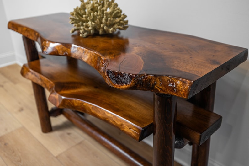 Handcrafted Live Edge Sofa Table - Console Table