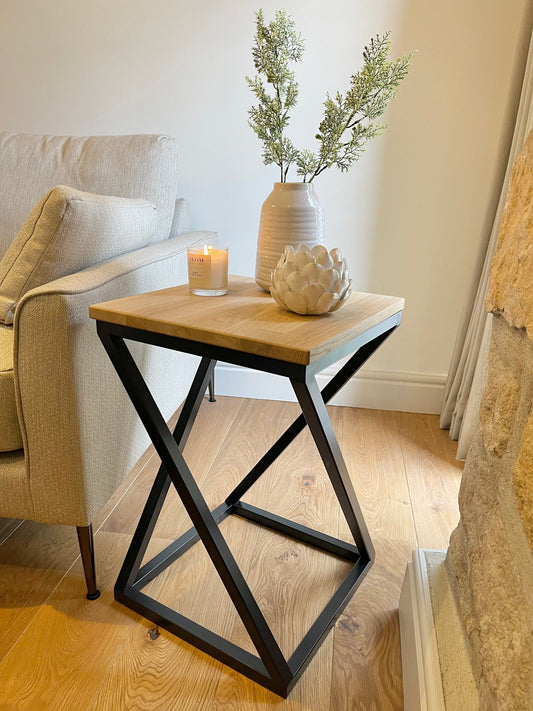Twisted Sheesham Top Side End Table