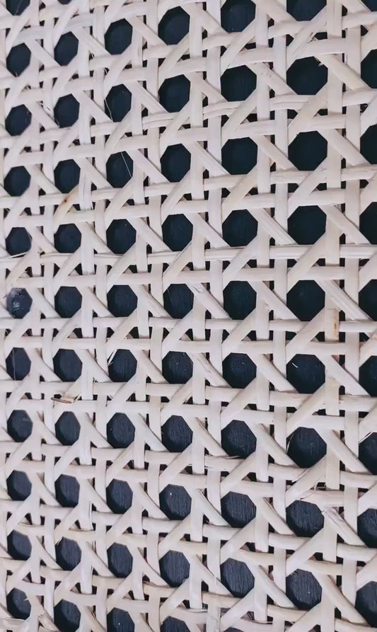 Matte Black Rattan Serving Tray | Modern Vanity Tray & Stylish Home Décor Accent