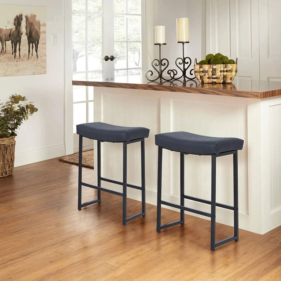 2x Saddle Bar Stool Seating Bar Counter