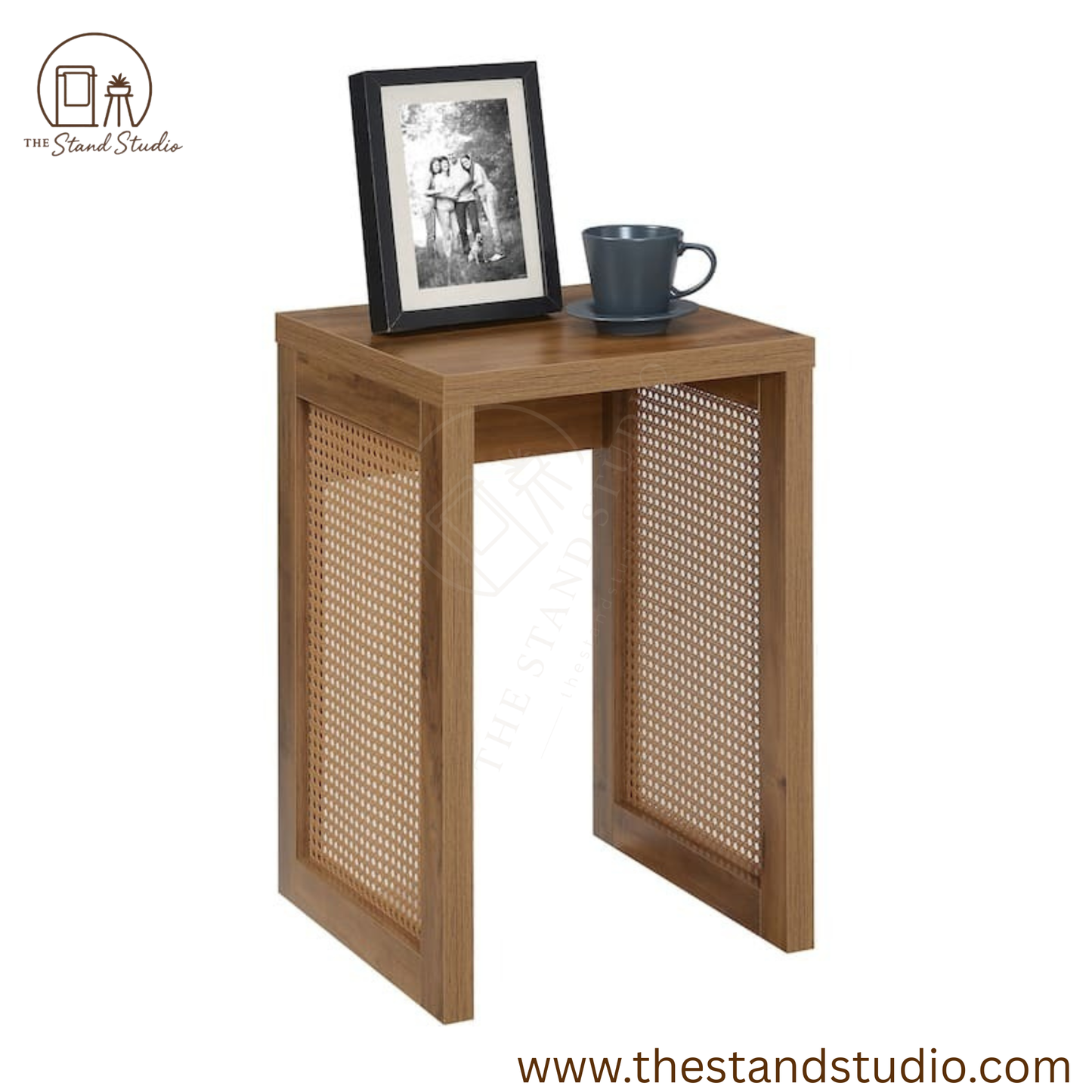 Convenience Concepts Northfield Weave End Table | Modern Side Table for Living Room & Bedroom
