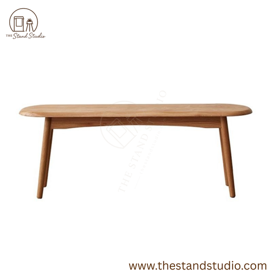 Asian Style Solid Color Wood Entryway Bench