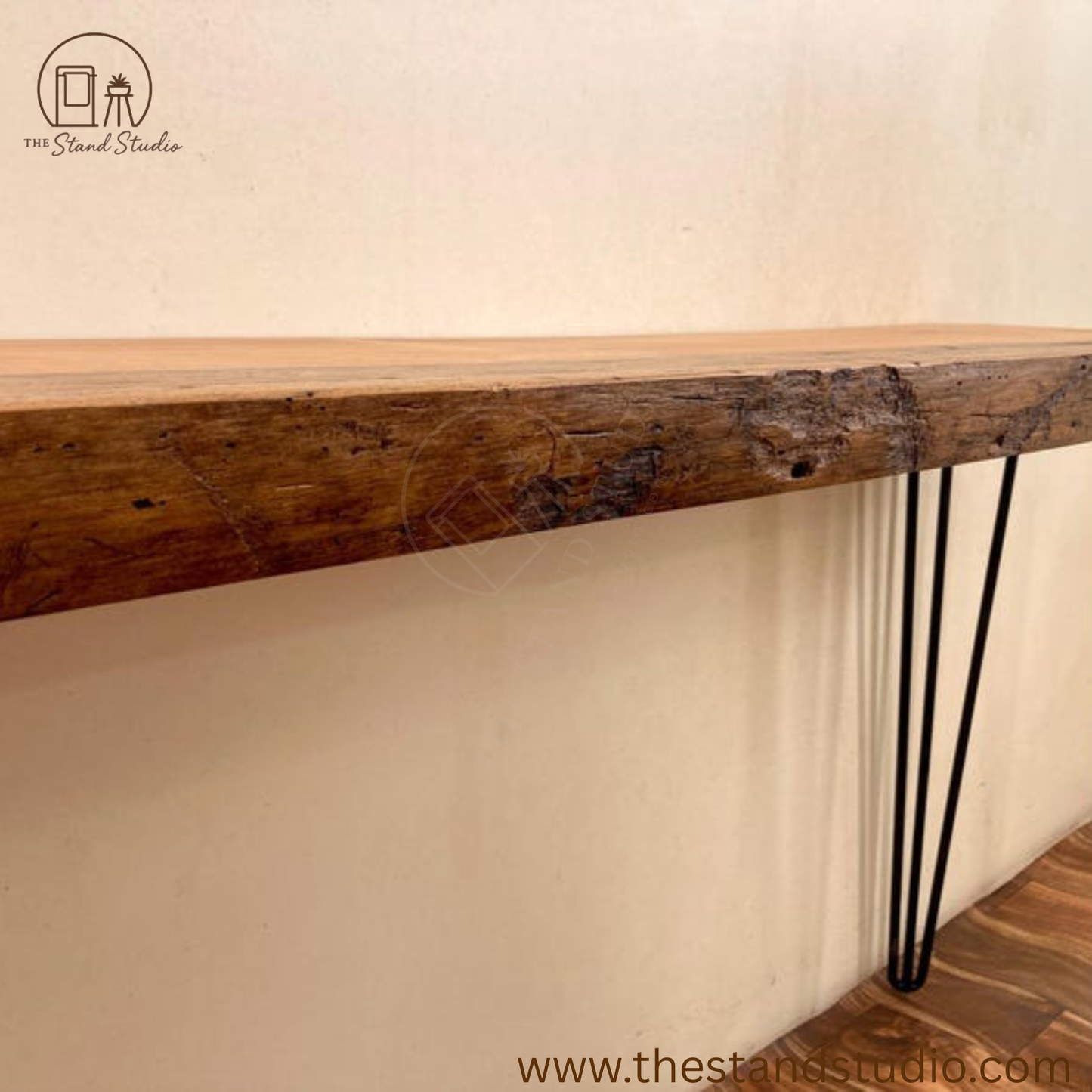 Live Edge Sofa Table – Handmade Natural Wood Console & Rustic Entryway Table