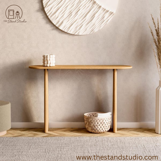 Modern Oak Console Table – Solid Wood Style Furniture