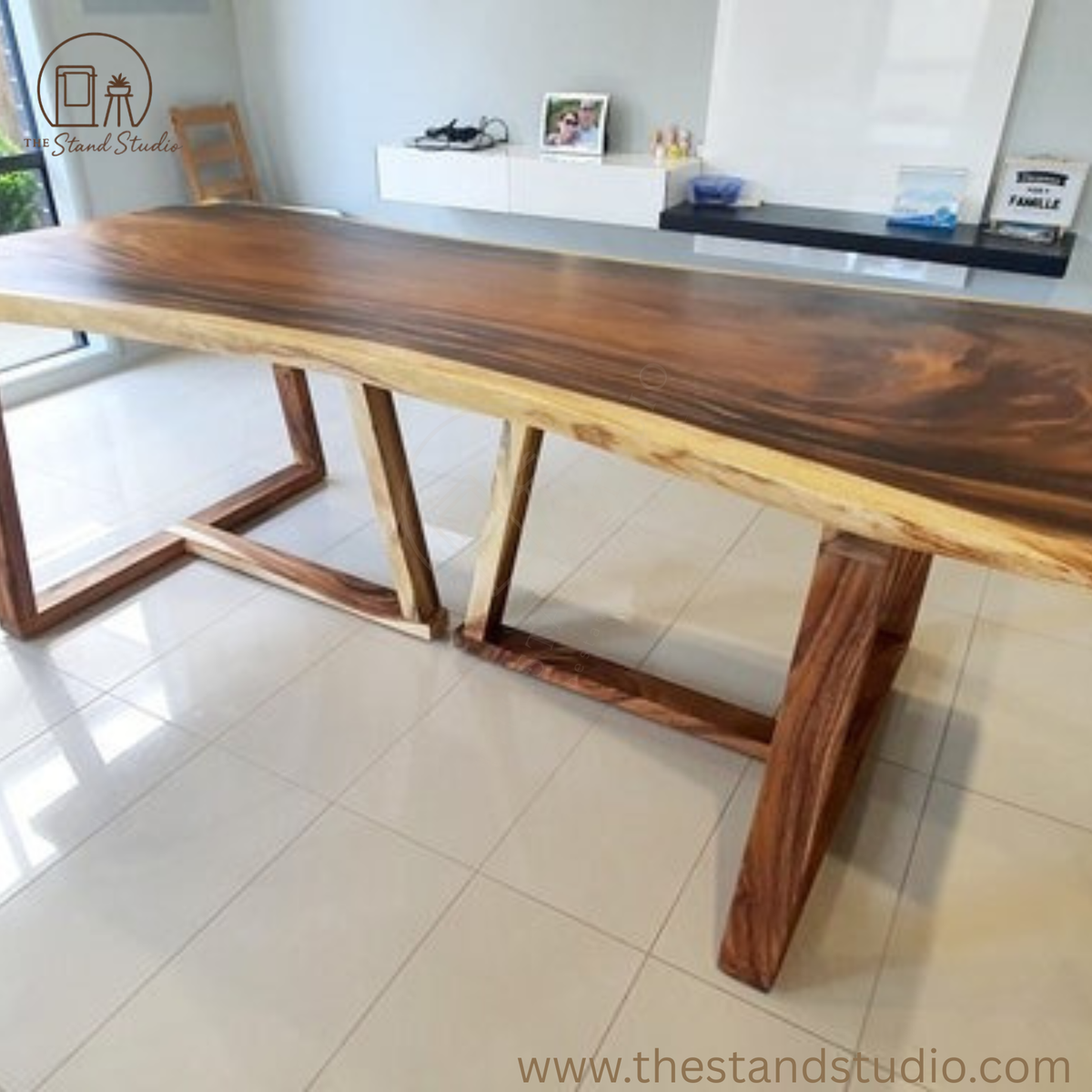 Custom Solid Sheesham Wood Live Edge Table