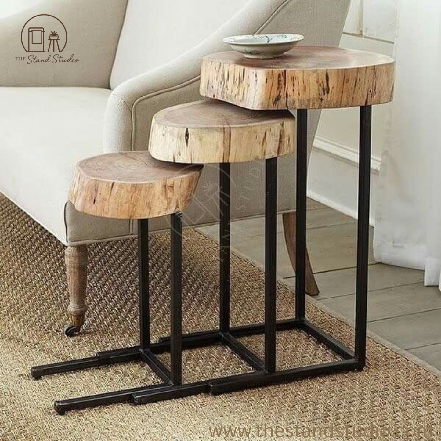 Live Edge Nested Tables Set of 3