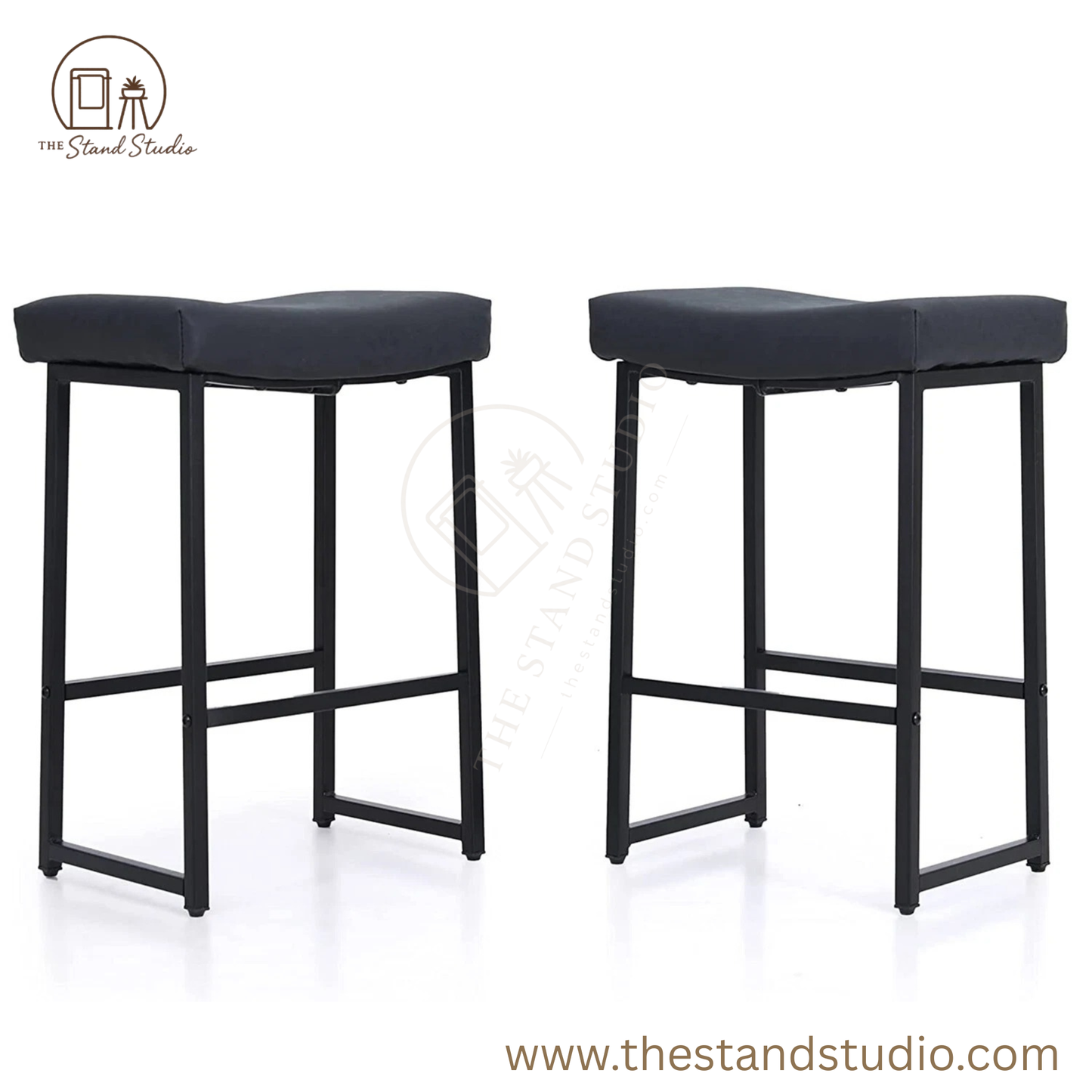 2x Saddle Bar Stool Seating Bar Counter