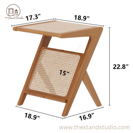 Rattan End Side Table
