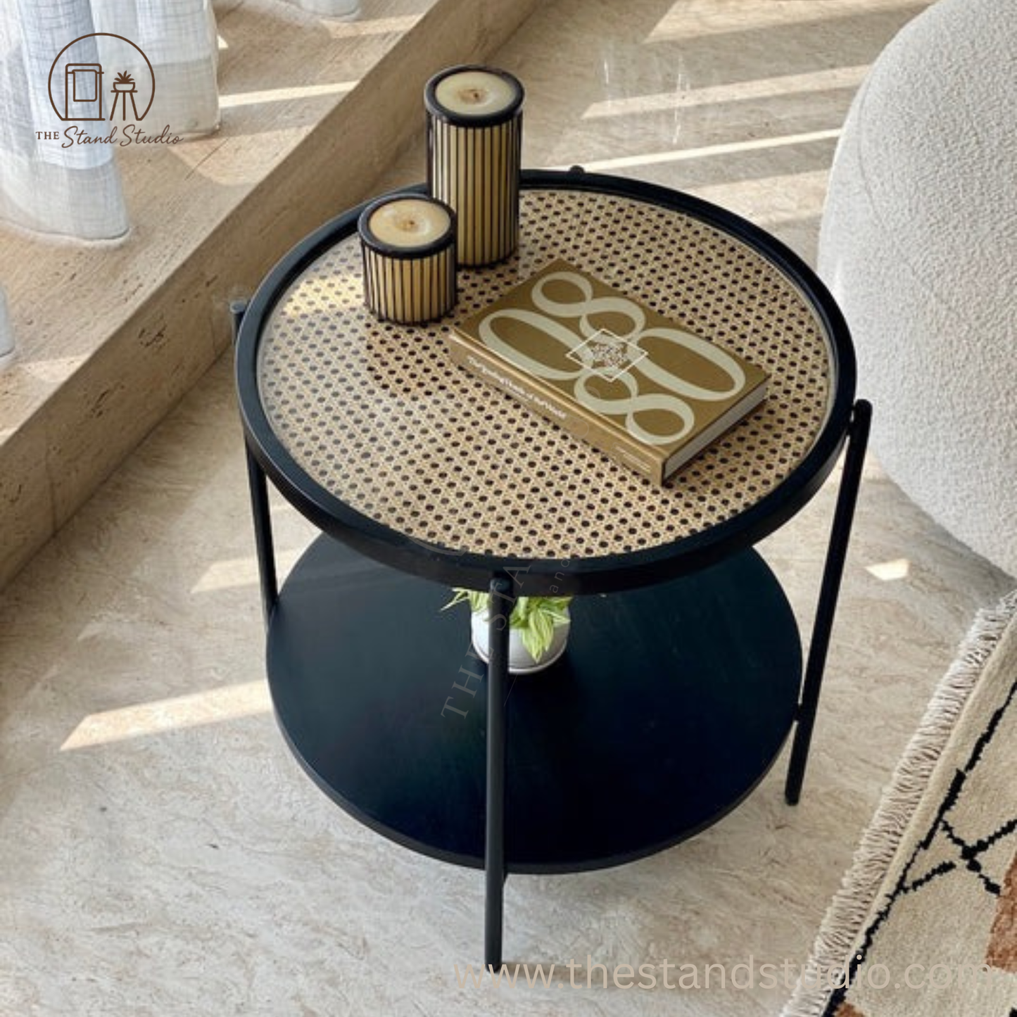 Rattan Charcoal Side/Center Table