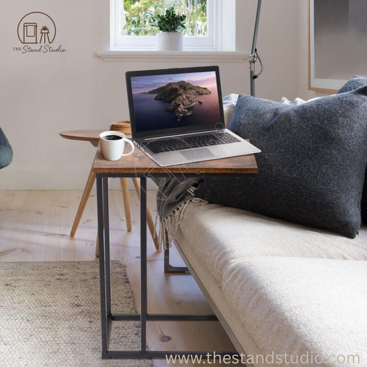 Wooden C Side Table