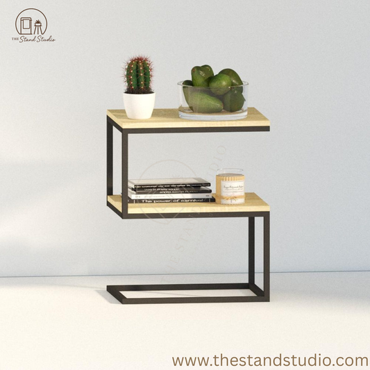Side Table, Stylish C Shaped Small Table