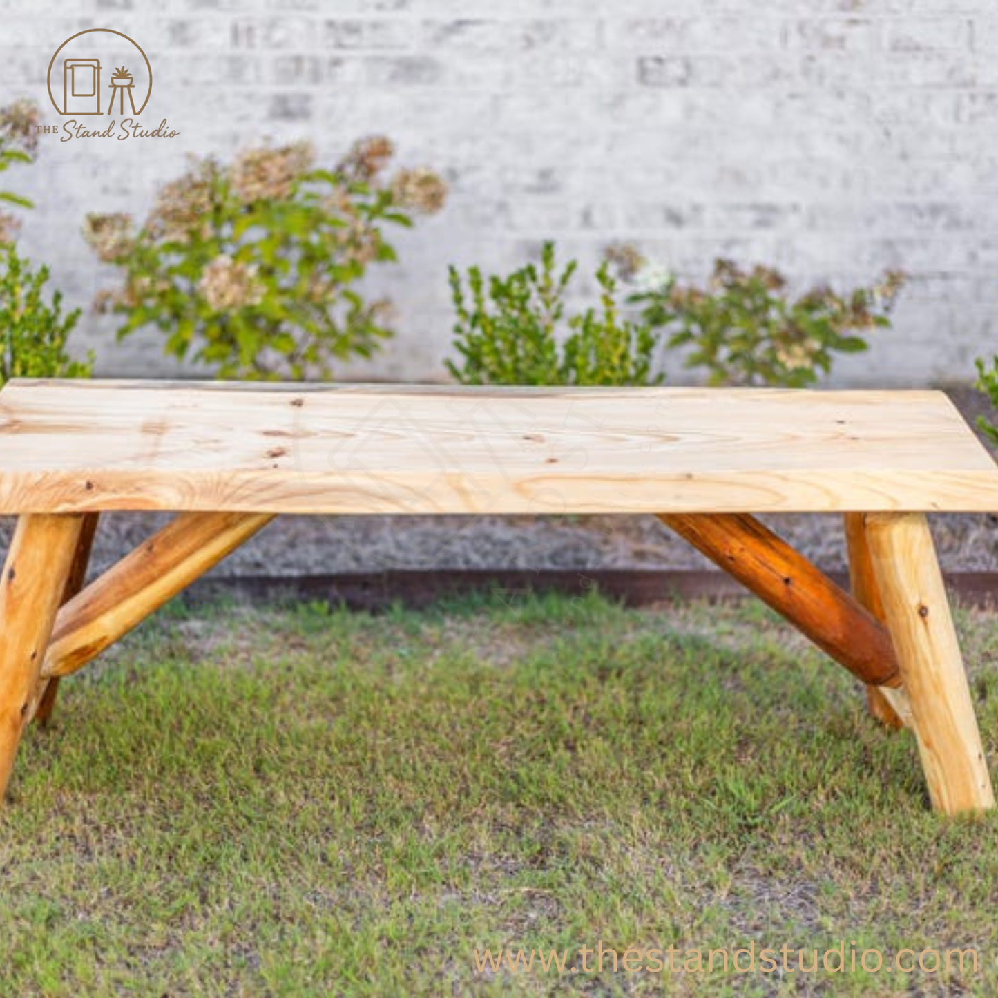 Rustic Log Bench | Solid Wood Entryway Bench | Handcrafted Furniture Live Edges