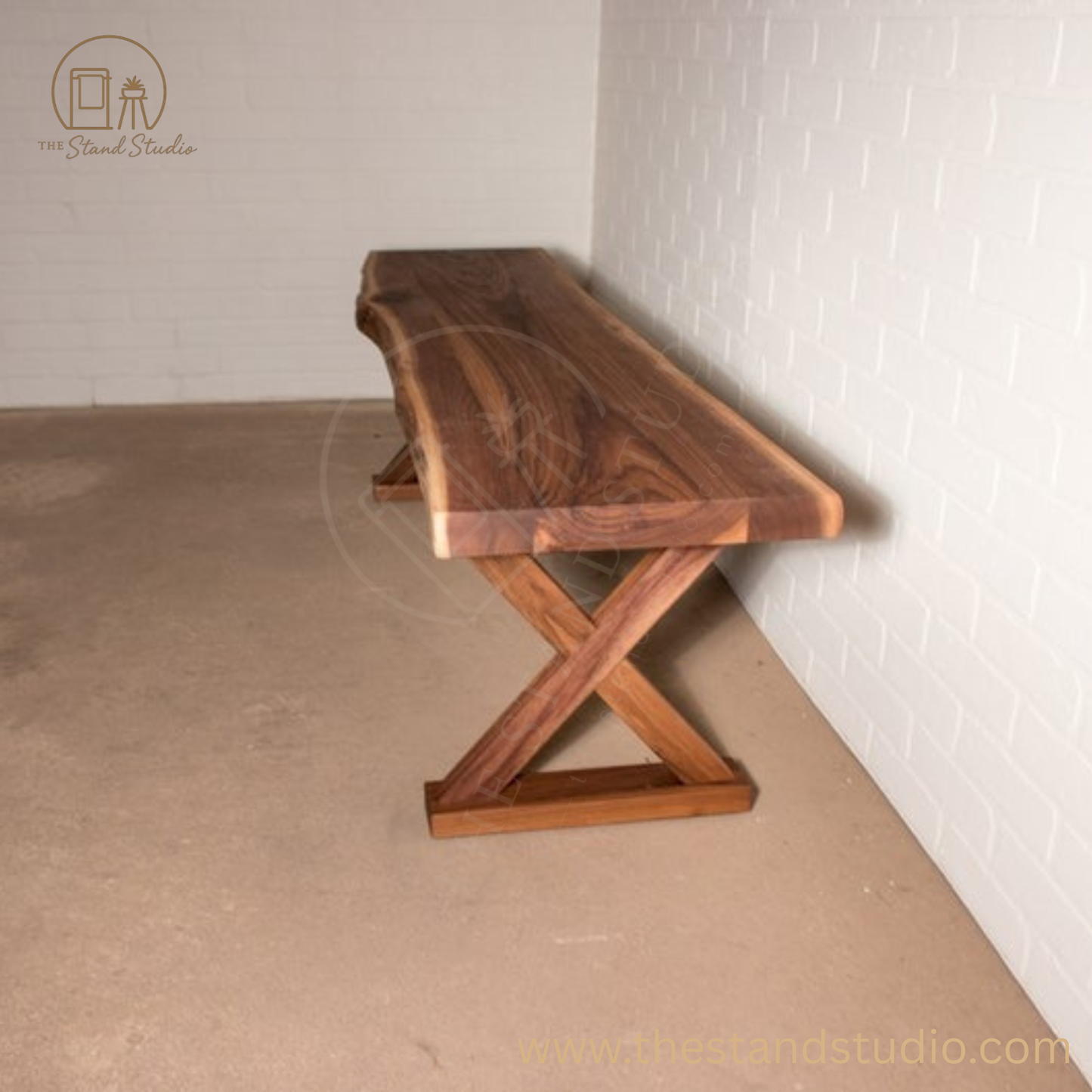 Farmhouse Dining Bench, Live Edge sheesham Bench, Live Edge Wood Bench, Custom Wood Dining Bench