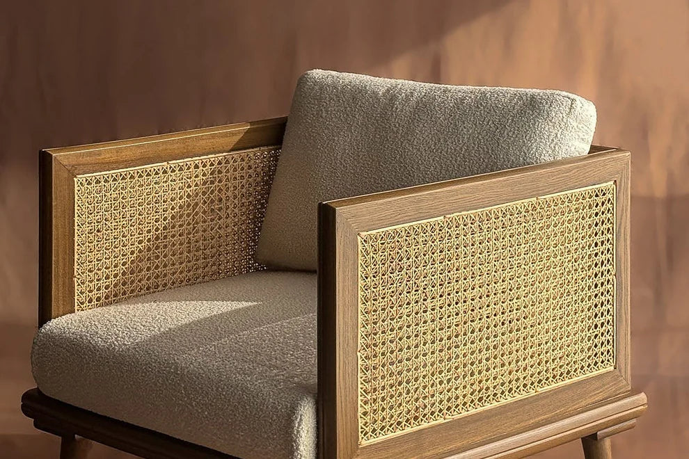 Discover the Art of Comfort: Handcrafted Rattan Armchair for Modern Pakistani Homes