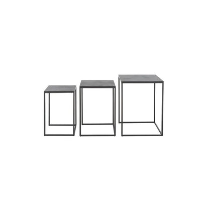 Nesting Metal Side Table – Set of 3 Modern Accent Tables