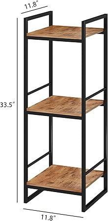 3 Tier Bathroom Shelving Unit, Narrow Open Floor Shelves