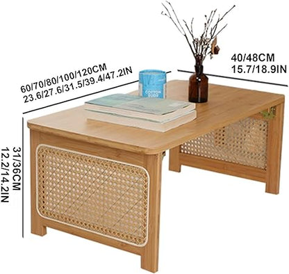 Japanese Style Rattan Coffee Table