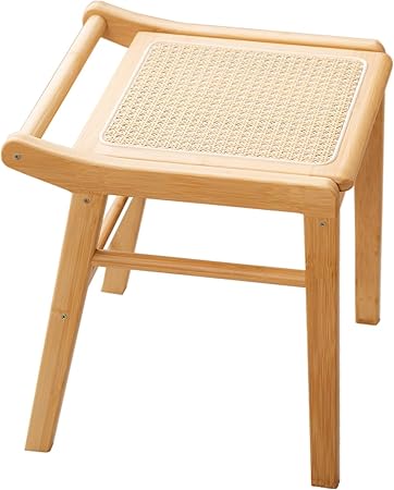 Square Rattan Makeup Stool