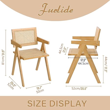 Rattan Chairs with Armrest for Bedroom