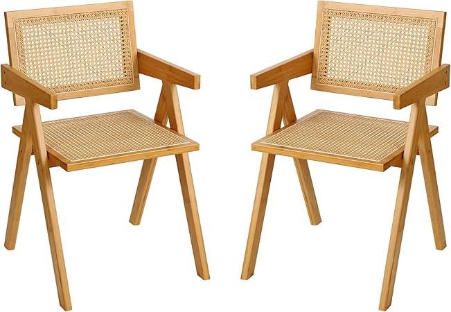 Rattan Chairs with Armrest for Bedroom