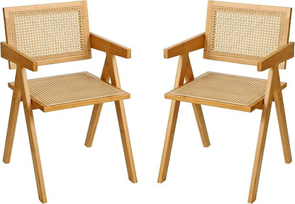Rattan Chairs with Armrest for Bedroom