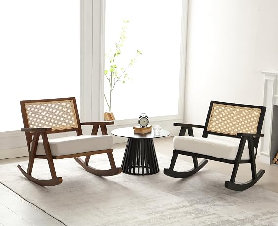 Luna Upholstered Rocking Chair | Premium Living Room Accent Chair