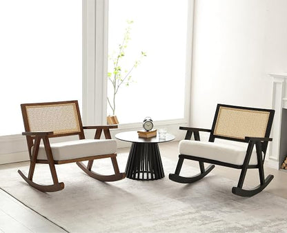 Luna Upholstered Rocking Chair | Premium Living Room Accent Chair