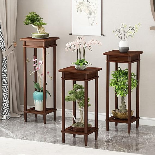 2-Tier South Bamboo Plant Planter Stand