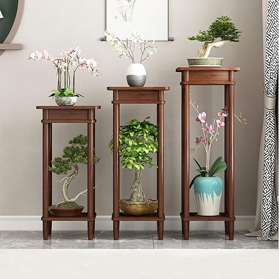 2-Tier South Bamboo Plant Planter Stand