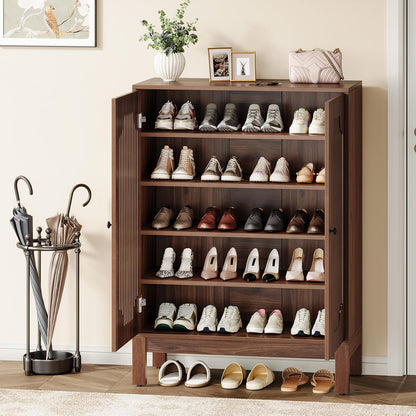 Tribesigns Shoe Cabinet with Doors, 6-Tier Shoe Rack Organizer