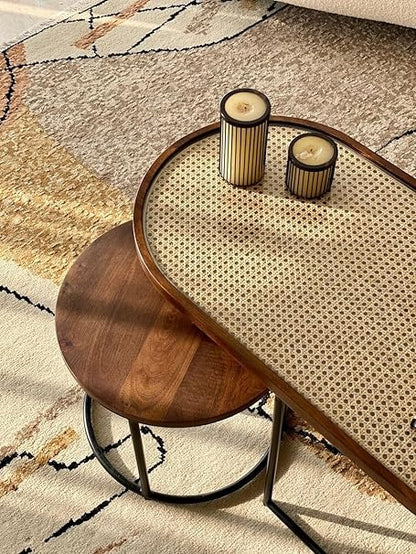 Rattan Coffee Table Set of 3
