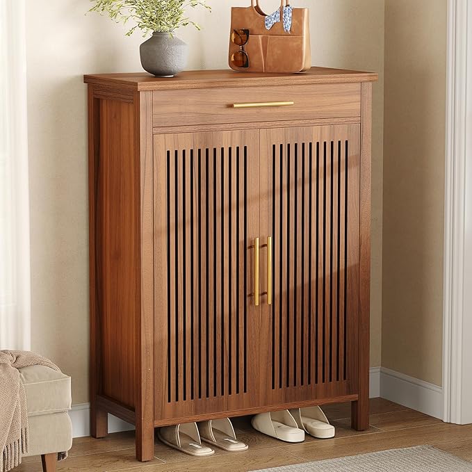 6-Tier Wooden Shoe Cabinet with Drawer,
