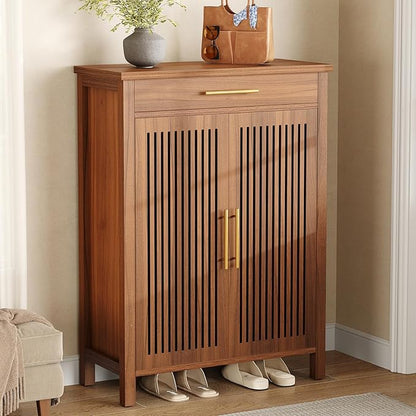 6-Tier Wooden Shoe Cabinet with Drawer,