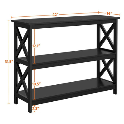 3 Tier X-Design Console Table with Storage